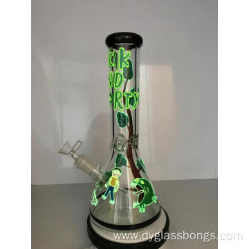 Newest Design Hand Painting Glass Beaker Bongs